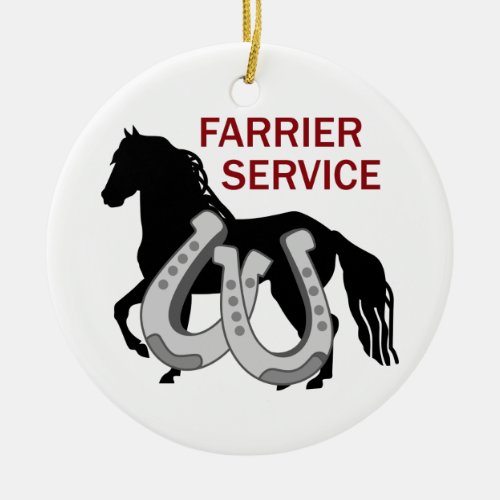 Farrier Service Ceramic Ornament