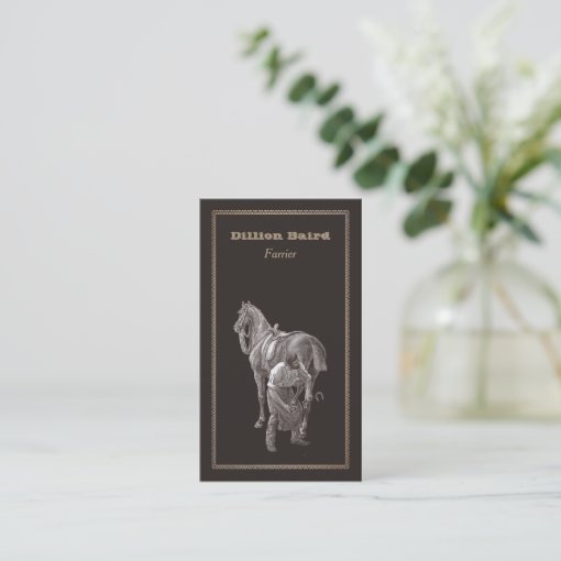 Farrier Shoeing Horse Business Card Zazzle