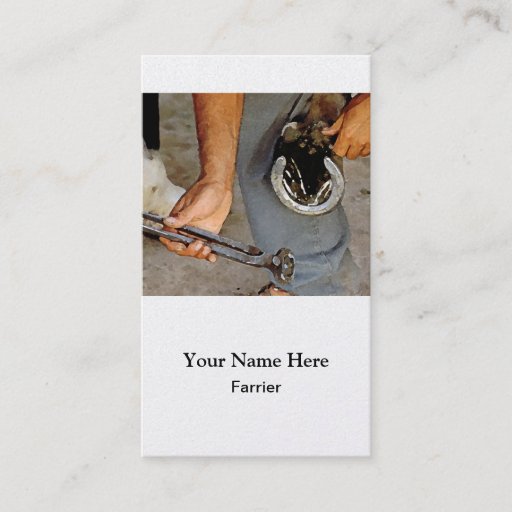 Customizable Farrier shoeing horse business card