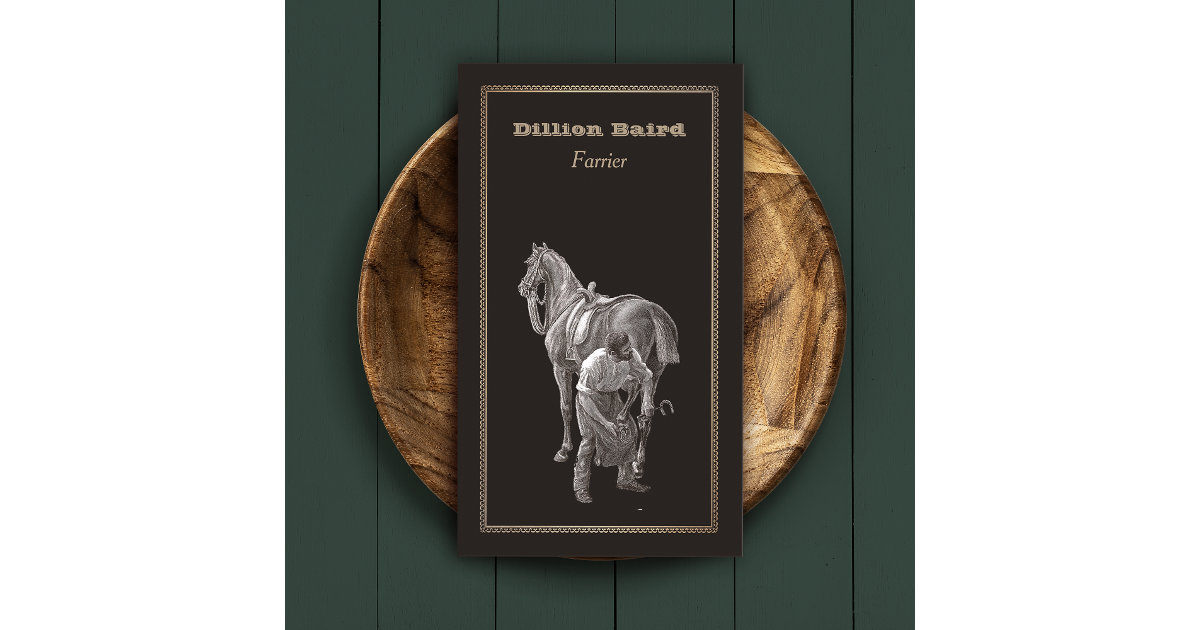 Farrier Shoeing Horse Business Card Zazzle