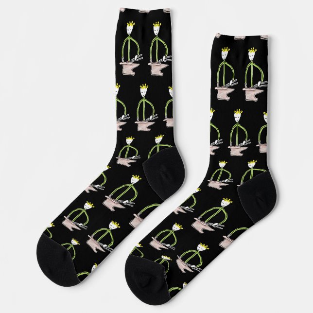 Farrier Stickman Socks (Left)