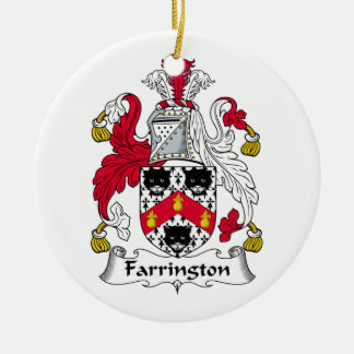 Farrington Family Crest Ceramic Ornament