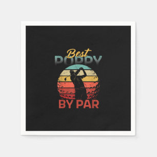 Fars Day Best Poppy Par Golf's Dad Grandpa Men Napkins