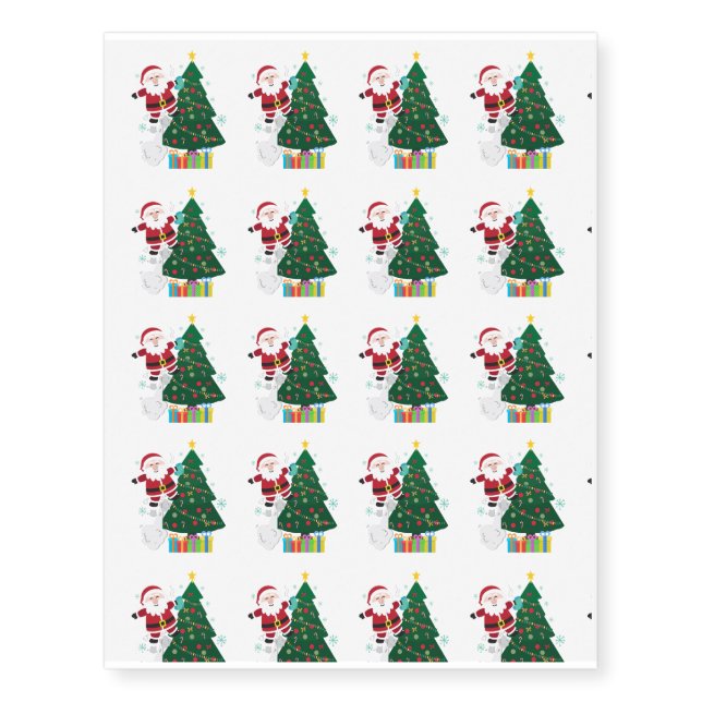 Fart Christmas Funny Gift Temporary Tattoos (Front)