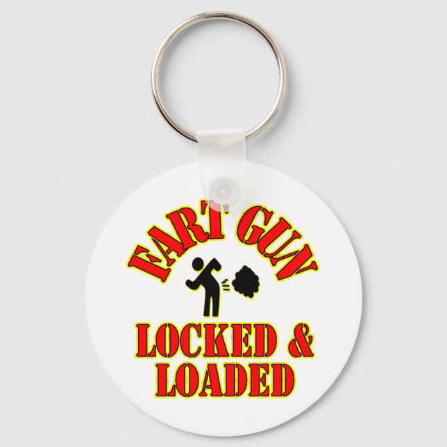 Fart Gun Locked & Loaded Keychain (Front)