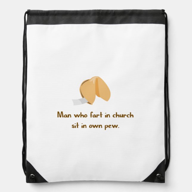 Fart in church drawstring bag (Front)