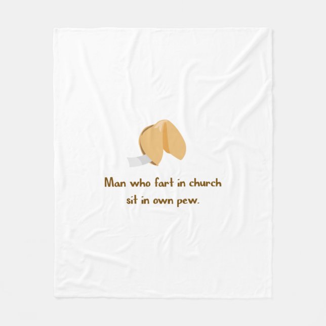 Fart in church fleece blanket (Front)