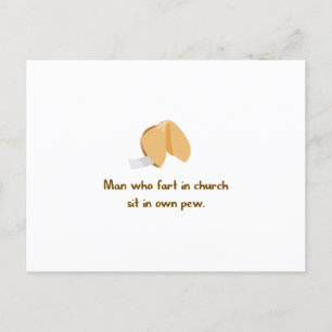 Fart in church holiday postcard