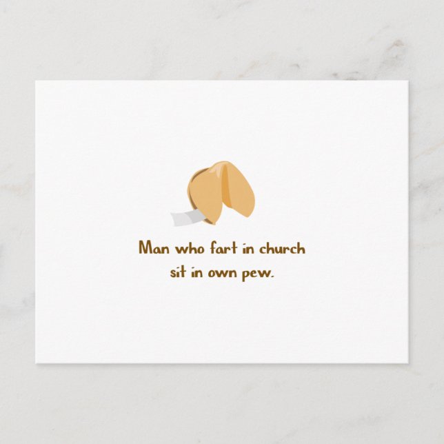 Fart in church holiday postcard (Front)