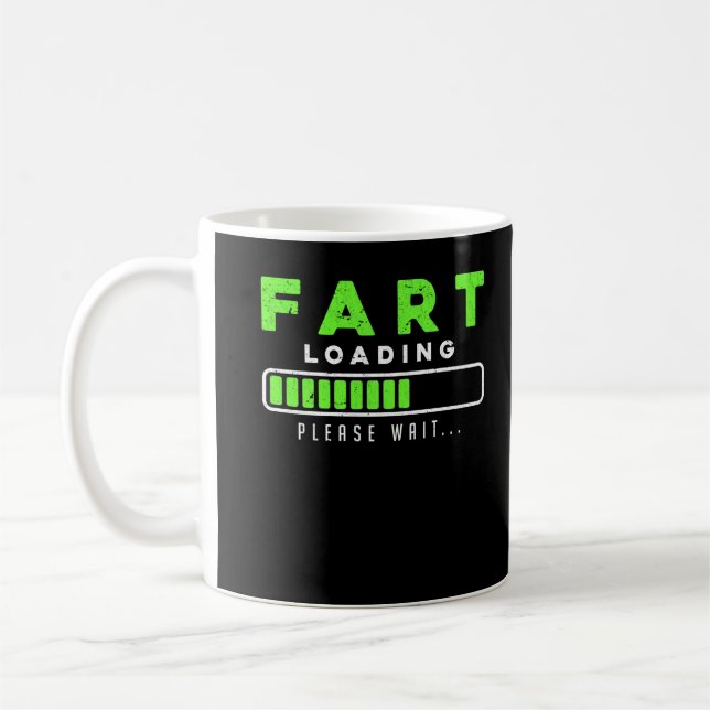 Fart Loading Funny Farting Coffee Mug (Left)