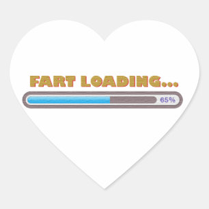 FART LOADING HEART STICKER