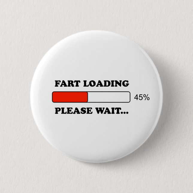 Fart loading pinback button (Front)