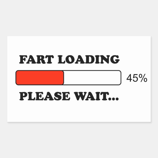 Fart loading rectangular sticker (Front)