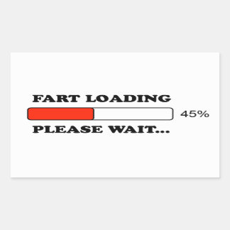 Fart loading rectangular sticker