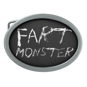 Fart Monster Oval Belt Buckle