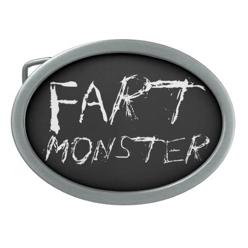 Fart Monster Oval Belt Buckle