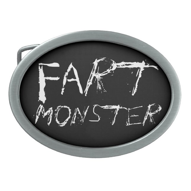 Fart Monster Oval Belt Buckle (Front)