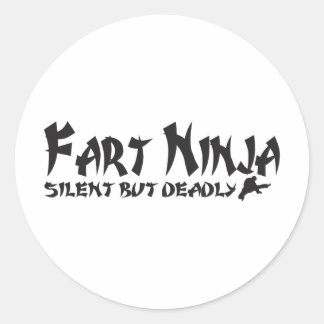 FART NINJA CLASSIC ROUND STICKER