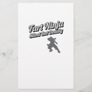 Fart Ninja Silent But Deadly Shirt Stationery