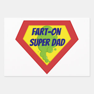 Fart- On Super Dad Wrapping Paper Sheets