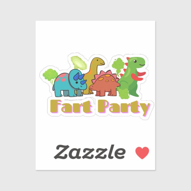 Fart Party Dinosaurs Sticker (Sheet)