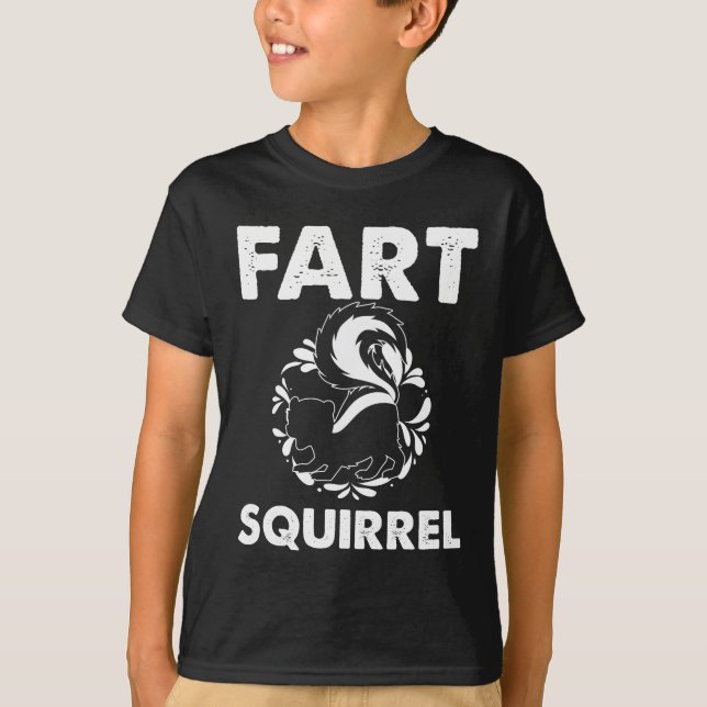 Fart Squirrel Humor Funny Skunk Fan T-Shirt (Front)
