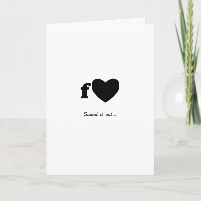 Fart Valentine Holiday Card (Front)