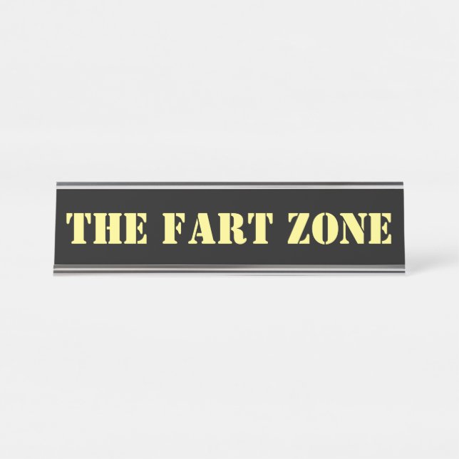 Fart Zone Gag Desk Name Plate (Front)
