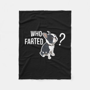 Farted Fun French Bulldog Quote Fleece Blanket