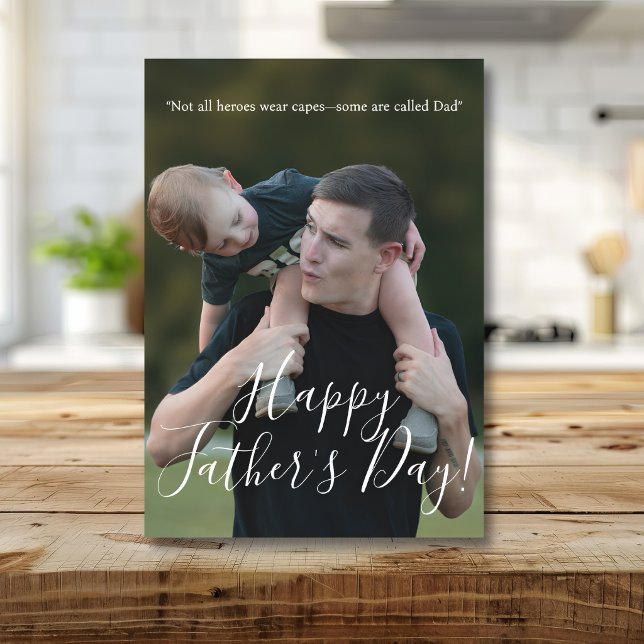 Farthers Day Dad Hero Photo Personalized Card (Farthers Day Dad Hero Photo Personalized Card)