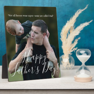 Farthers Day Dad Hero Photo Personalized Card Plaque