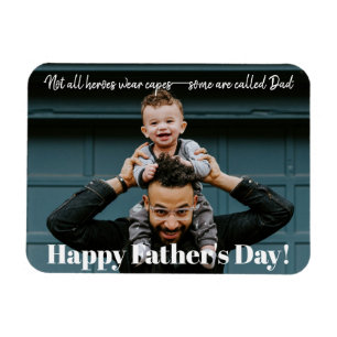 Farthers Day Hero Cute Family Photo Personalized Magnet
