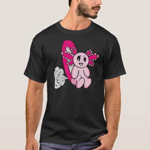 Farting Axolotl Cute Axolotl With Gas   T_Shirt