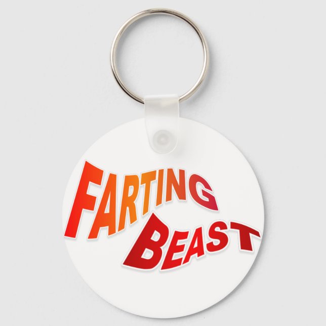 FARTING BEAST - hilarious innuendo humor Keychain (Front)