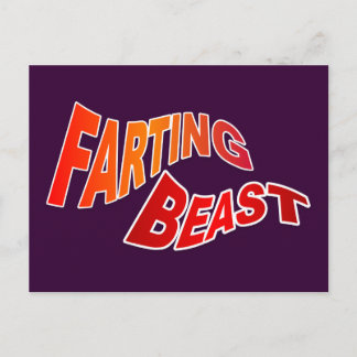 FARTING BEAST - hilarious innuendo humor Postcard