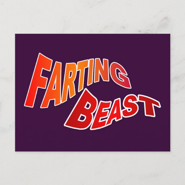 FARTING BEAST - hilarious innuendo humor Postcard (Front)