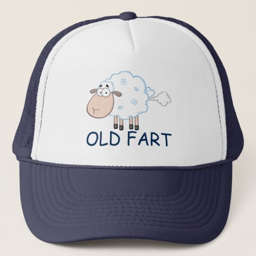 FARTING CARTOON SHEEP OLD FART HAT