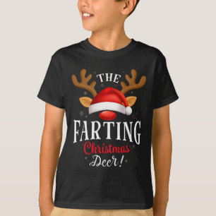 Farting Christmas Deer Pjs Xmas Family Matching T-Shirt