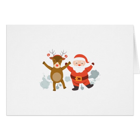 Farting Christmas Funny Gift Cards (Front Horizontal)
