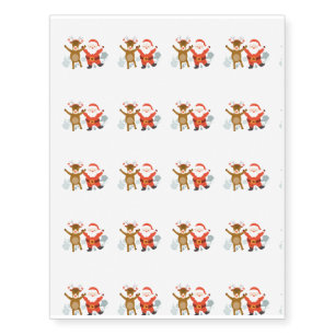 Farting Christmas Funny Gift Temporary Tattoos