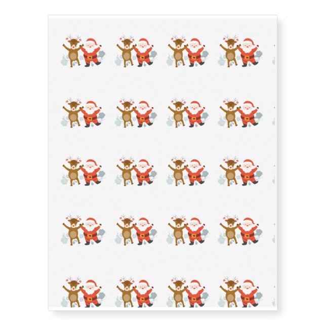 Farting Christmas Funny Gift Temporary Tattoos (Front)