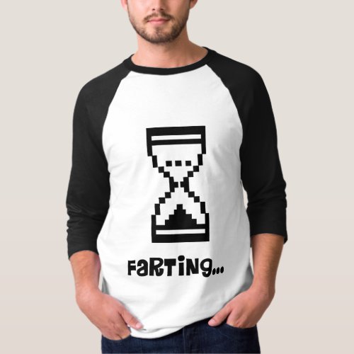Farting Computer Hourglass T_Shirts For Men