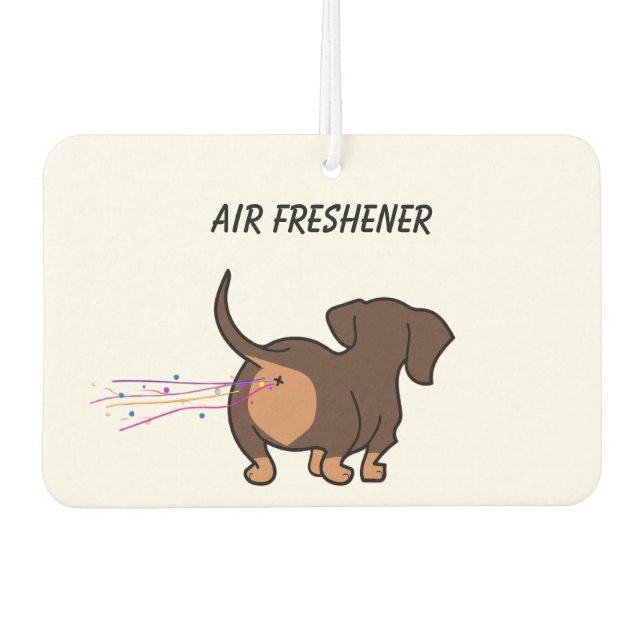Farting Dachshund Air Freshener (Front)