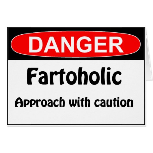 Farting Danger Fartoholic Cards (Front Horizontal)