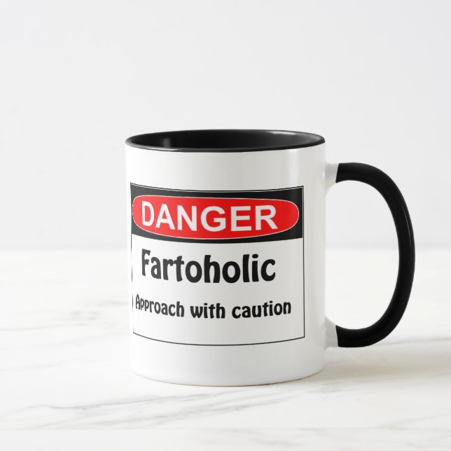 Farting Danger Fartoholic Mug (Right)