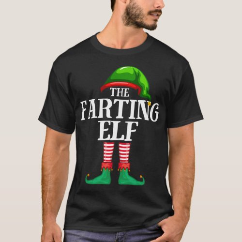 Farting Elf Matching Family Christmas Party Pajama T_Shirt