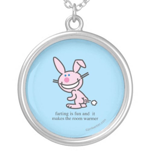 Farting is Fun Silver Plated Necklace