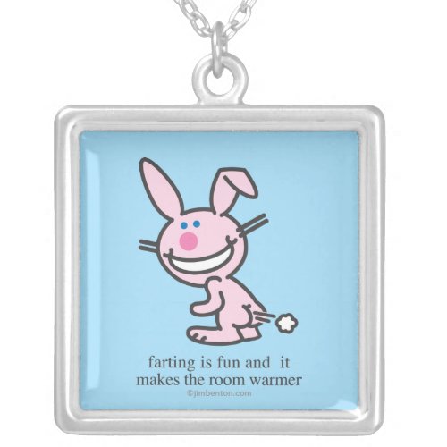 Farting is Fun Silver Plated Necklace