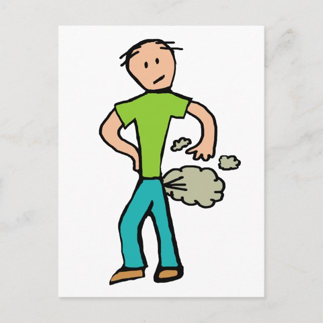 Farting Man Postcard (Front)