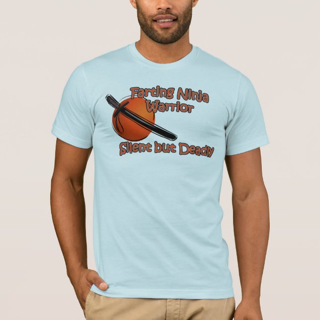 Farting Ninja Warrior Silent but Deadly T-Shirt (Front)